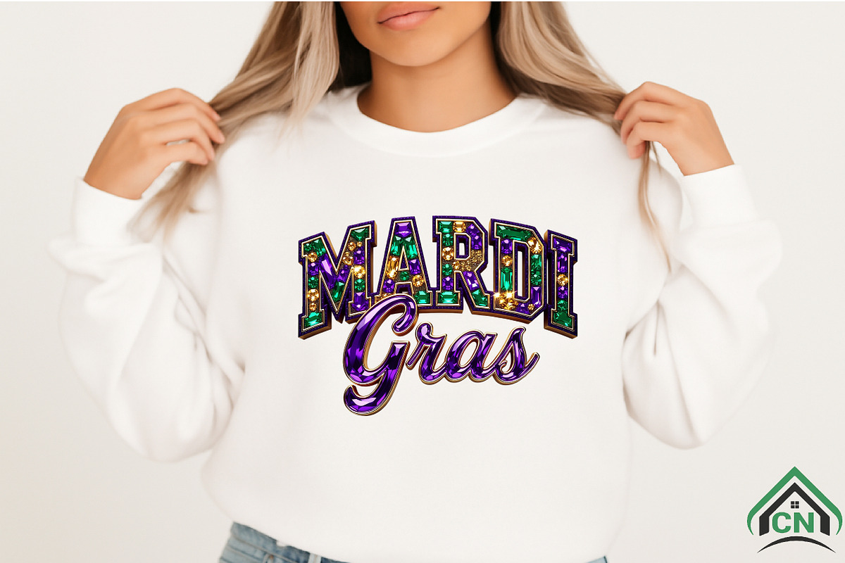 Mardi Gras Rhinestone PNG, an Illustration by Craft Nest (Photo 2 of 4)