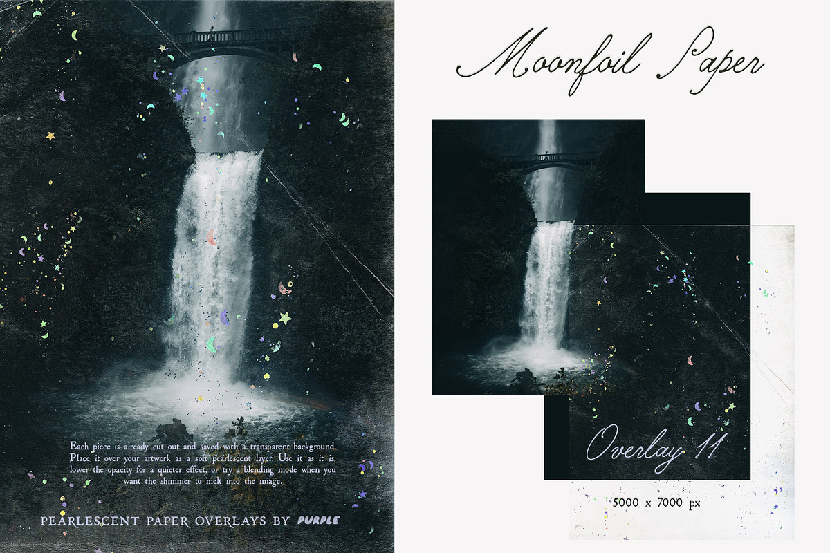 Moonfoil Paper: Pearlescent Overlays, a Texture Graphic by Purple (Photo 3 of 19)