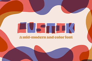 Lustik, a mid century font at 30%OFF
