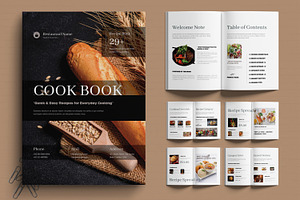 Minimal Recipe Book Design, a Brochure Template by MightyDesign