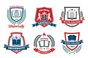 University, academy education icons, an Education Illustration by Vector Tradition