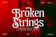 Broken Strings Retro Font, a Serif Font by Heinzel Std (Thumbnail 1 of 12)