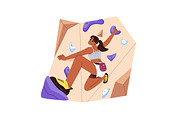 People rock climbing, bouldering set, a Sport Illustration by PaperTrident (Thumbnail 6 of 9)
