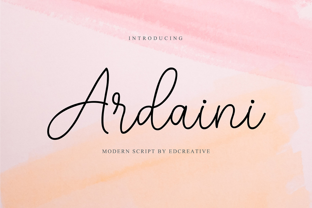 Ardaini, a Script Font by edcreative (Photo 1 of 6)