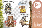 Grumpy Woodland Hygge Sublimation, a Decorative Illustration by Artnoy (Thumbnail 15 of 18)