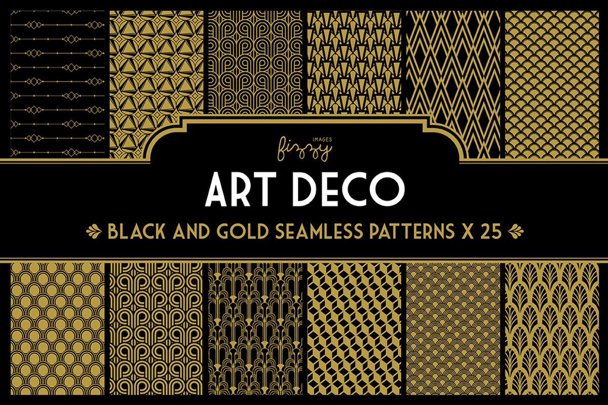 100 x Art Deco Gold Bundle preview 2