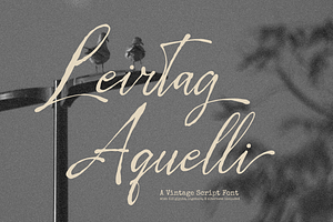 Leirtag Aquelli Vintage Script