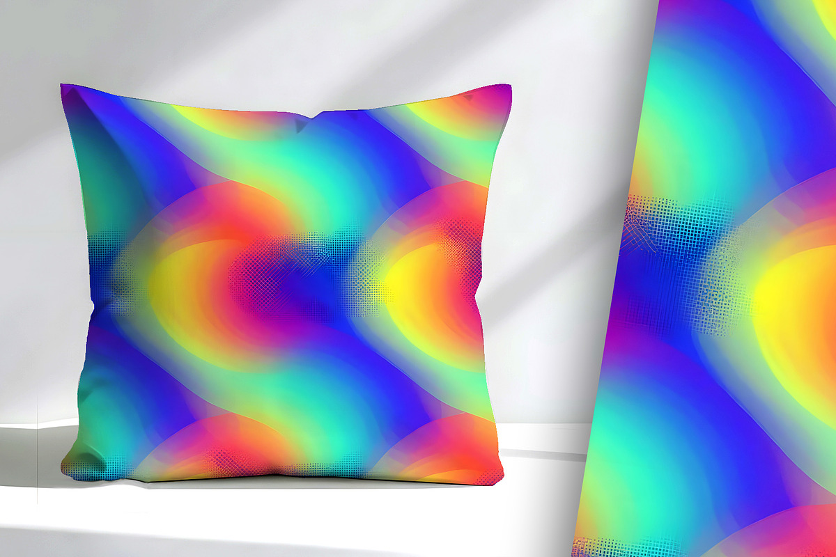 Neon Northern Lights Abstract Geo, a Decorative Illustration by Sharon Schwalbe (Photo 1 of 4)