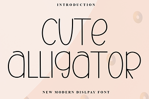 Cute Alligator, a Serif Font by InermediaSTUDIO