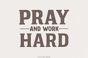 Pray And Work Hard PNG, an Illustration by SharpMarketplace (Thumbnail 1 of 9)