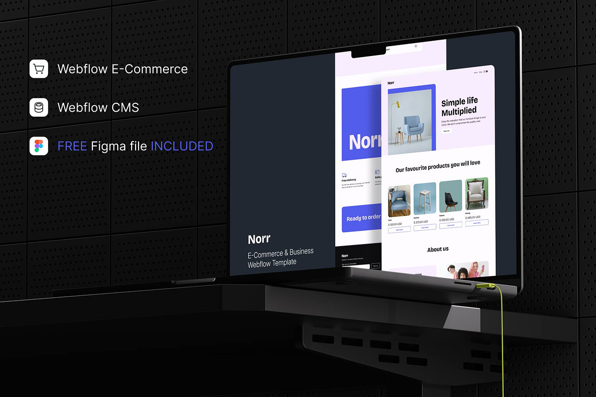 Norr - Webflow & Figma Template, a Landing Page Template by Toms Design (Photo 4 of 4)