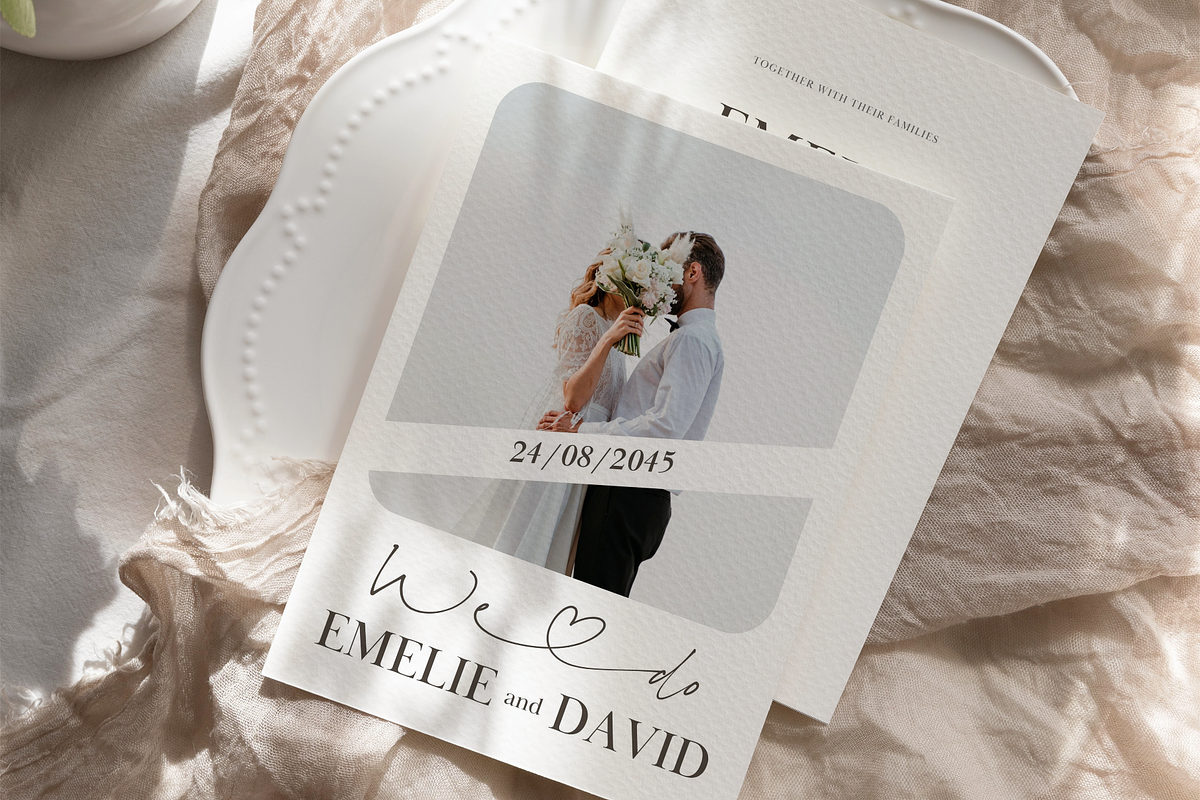 Minimalist Wedding Invitation Card, an Invitation Template by kin9candra (Photo 1 of 8)