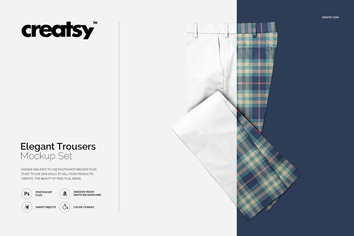 Elegant Trousers Mockup Set, a Bottom Mockup by Creatsy (Photo 1 of 7)