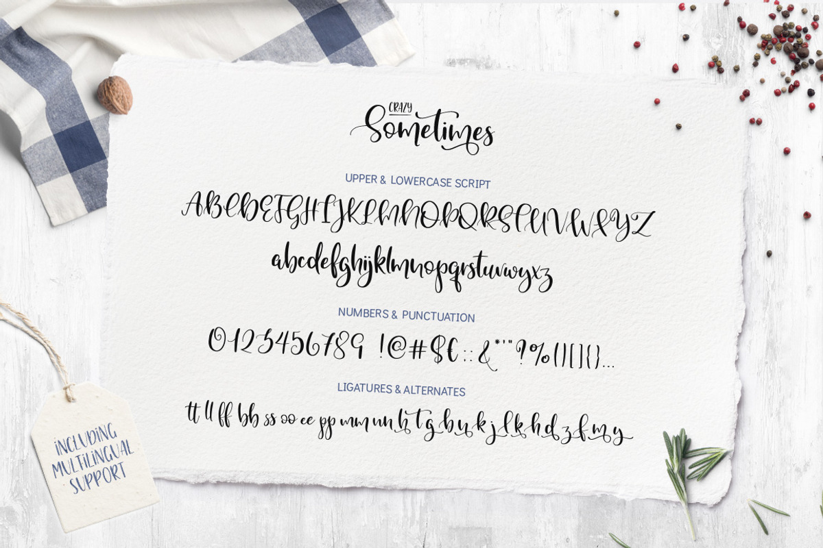 Crazy Sometimes Font Duo, a Script Font by PeDe Designs (Photo 5 of 10)