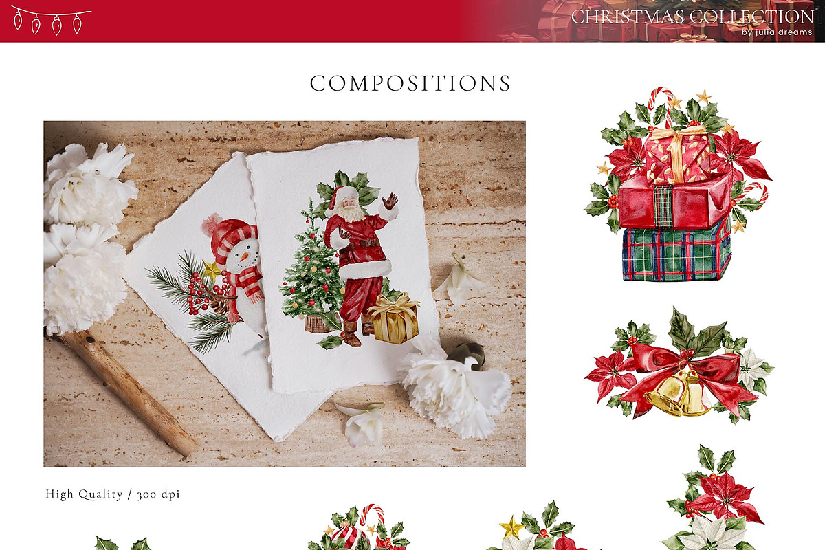 Christmas Watercolor Collection, a Graphic by Julia Dreams (Photo 10 of 11)