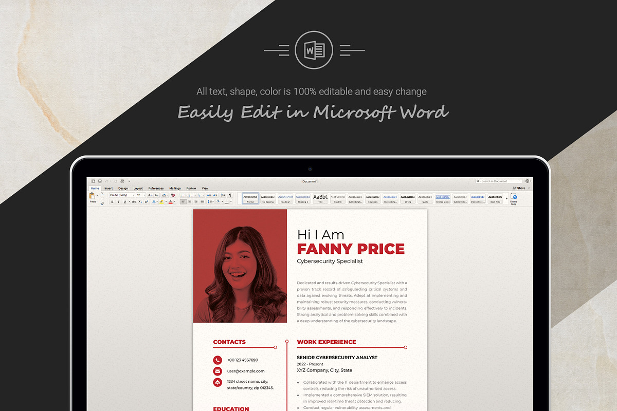Creative Curriculum Vitae Template, a Stationery Template by ResumeInventor (Photo 6 of 7)