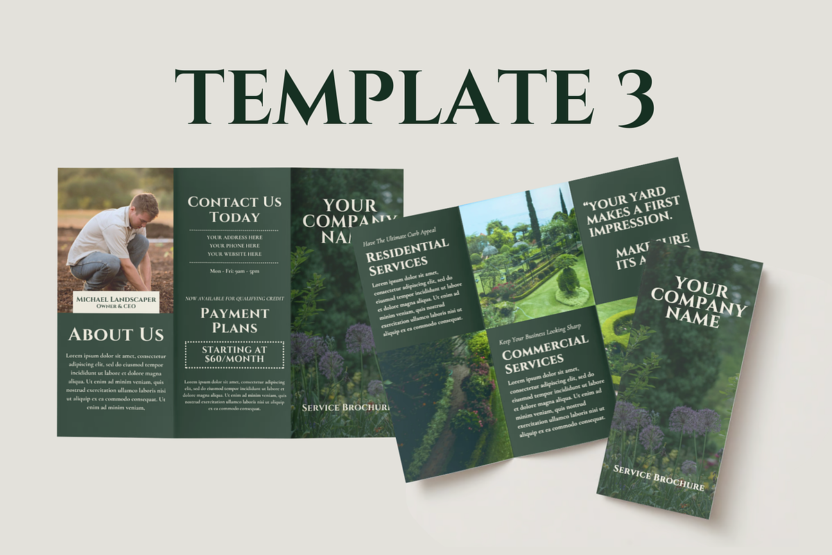 Landscaping Brochure Templates, a Brochure Template by ShayMadeWhat (Photo 5 of 5)