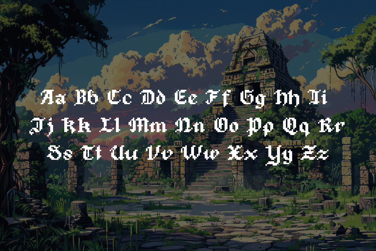 Rune Craft - Story Pixel Font, a Sans Serif Font by HipFonts (Photo 5 of 6)