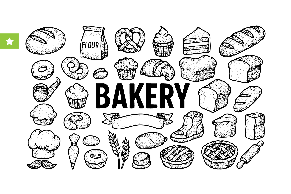 Bakery Illustration Set, an Object Graphic by RT Studio