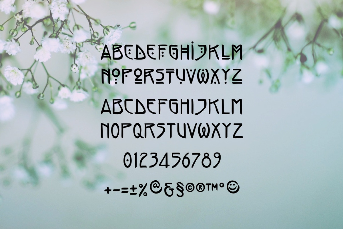 Elodie - Hand Made Art Nouveau Font preview 6