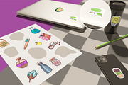 Stickers Mock-Up, a Print Template by Popova_Irina (Thumbnail 3 of 5)