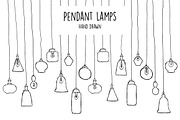 Hand Drawn Pendant Lamps, an Object Graphic by Interior Mockup Co (Thumbnail 1 of 3)