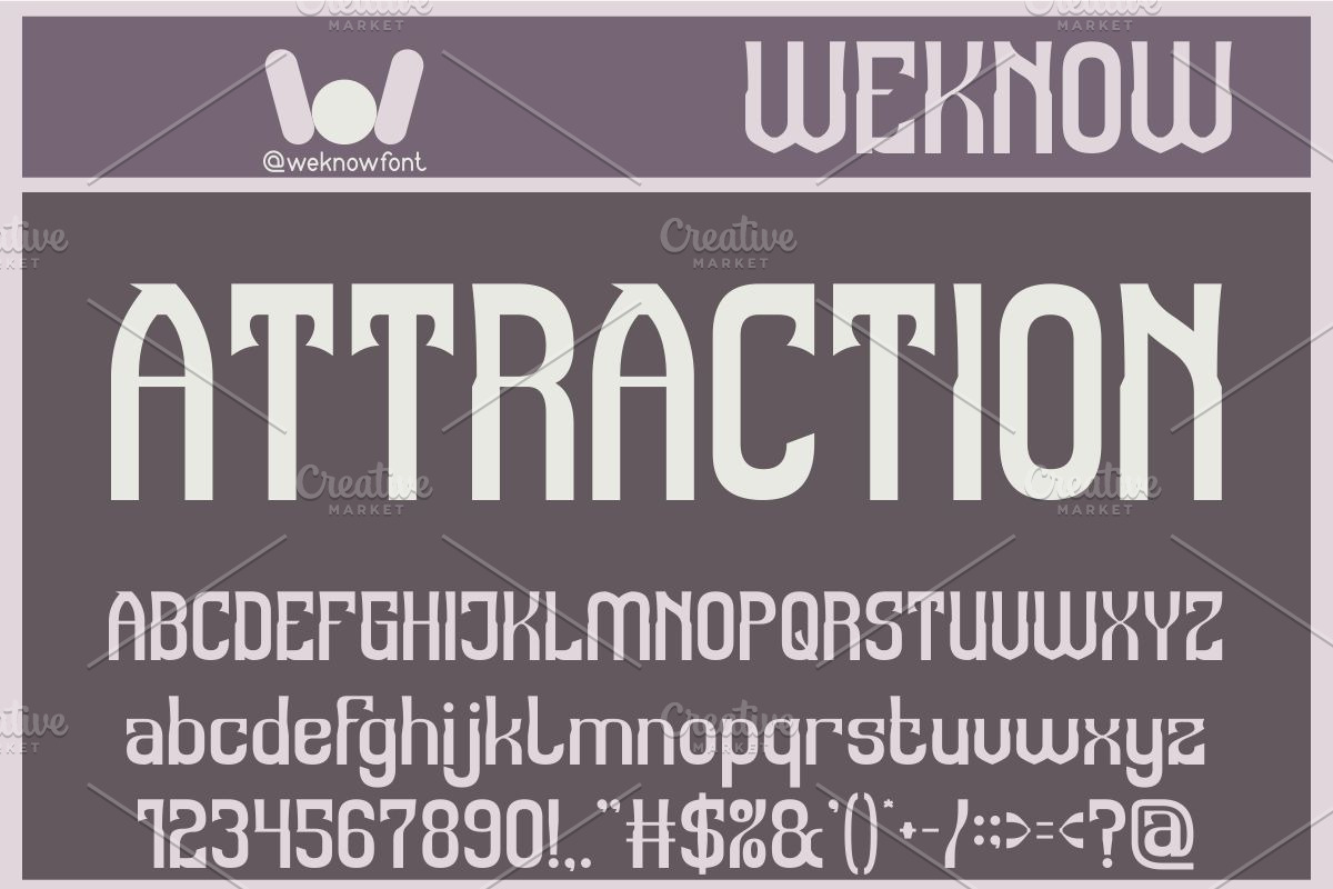 Attraction font, a Font by weknow (Photo 1 of 8)