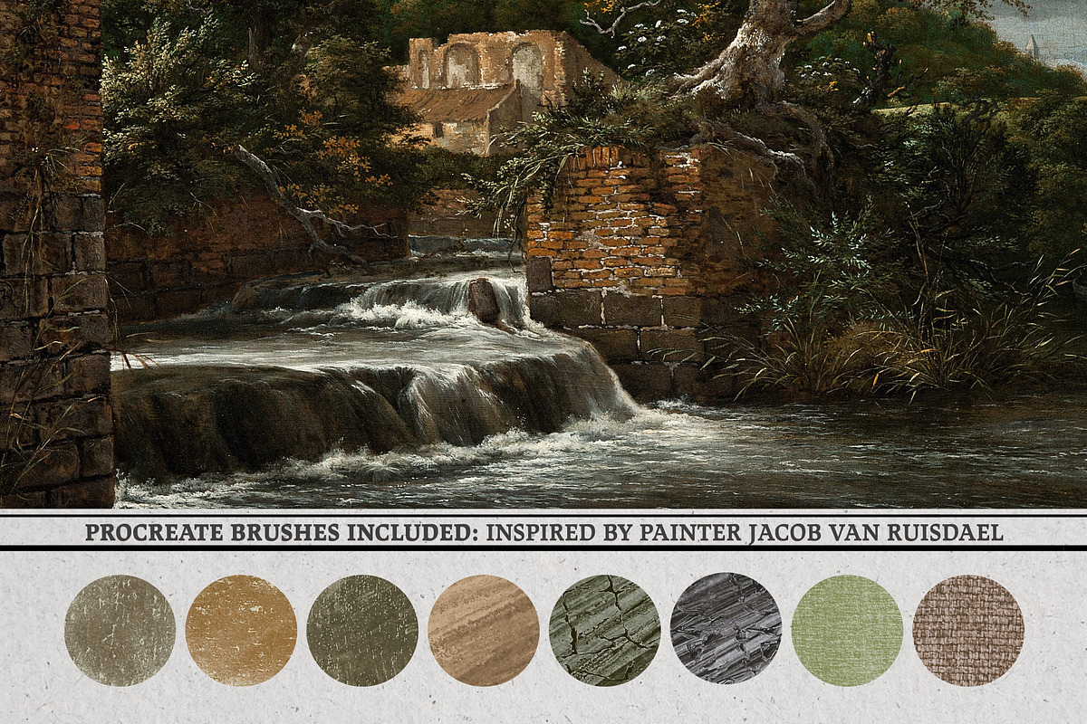 Jacob Van Ruisdael Procreate Kit, a Brush Add-On by Digi Life (Photo 5 of 9)