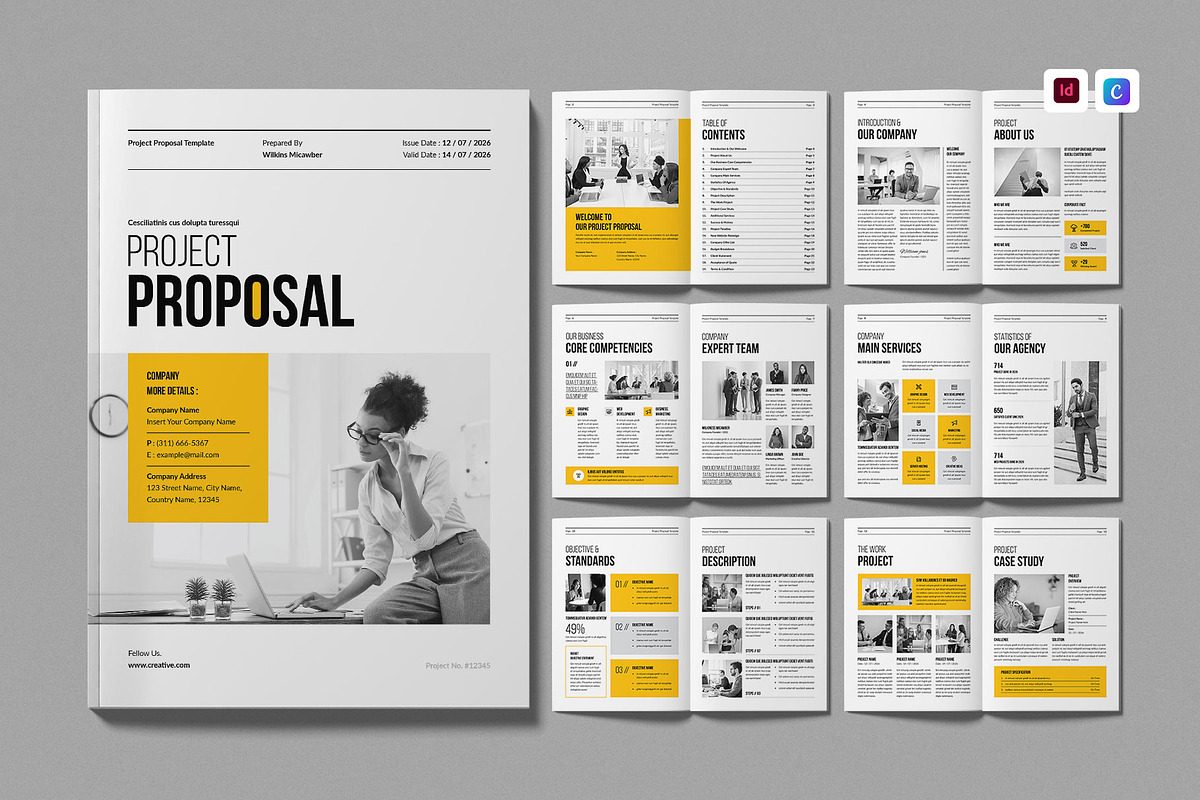 Project Proposal Template, a Brochure Template by Work-Envance (Photo 1 of 10)