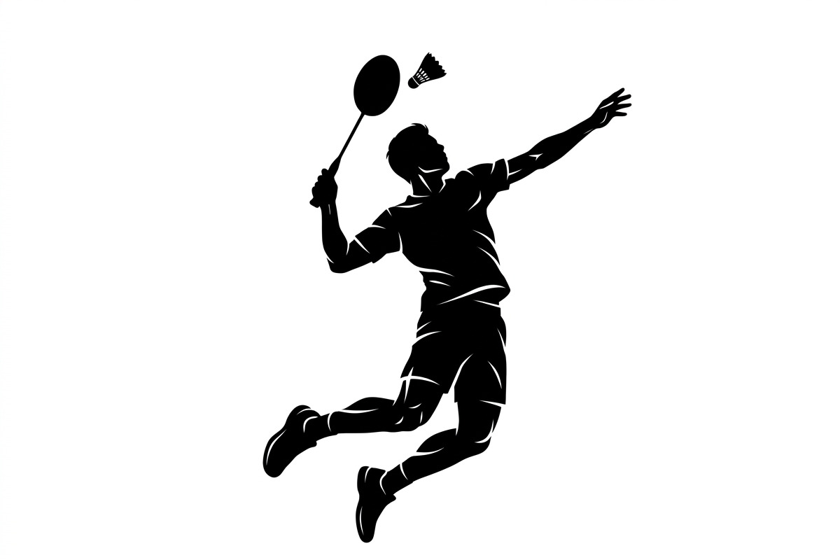 60 Badminton Player Smash Silhouette, a Person Illustration by Amazin_art (Photo 11 of 37)