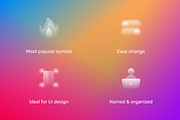 Glassy Icons Pack — 200+ Figma + SVG, a Solid Icon by Amazing Custom Icons (Thumbnail 2 of 6)