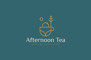 Cozy Afternoon Tea House Logo, a Branding & Logo Template by Signatoro