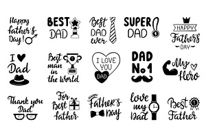 Happy fathers day lettering. Super, an Illustration by Valerie Bodnar