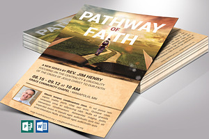 Faith Path Church Flyer Template Wrd, a Flyer Template by Godserv Designs