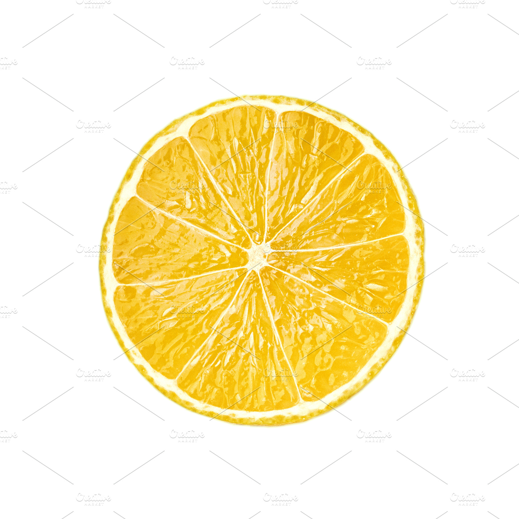 Lemon fruit slice isolated on white, a Food & Drink Photo by BOOCYS