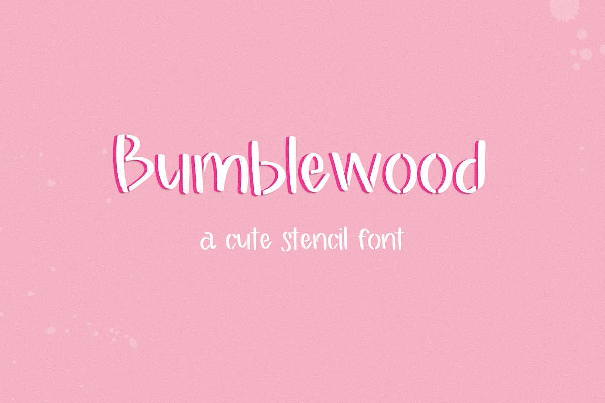 Bumblewood Stencil Font, a Handwritten Font by Beck McCormick (Photo 1 of 10)