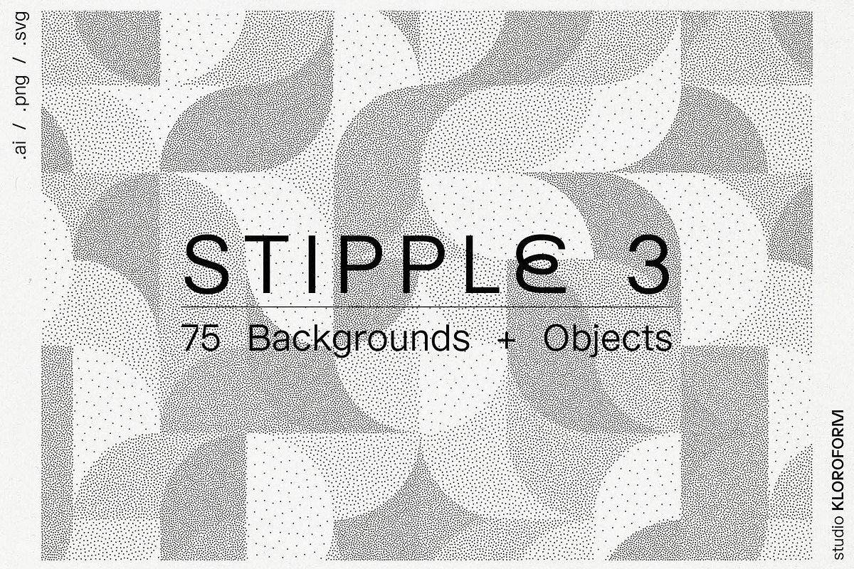 Stipple 3 - 75 Backgrounds & Objects, a Background Graphic by kloroform (Photo 1 of 19)
