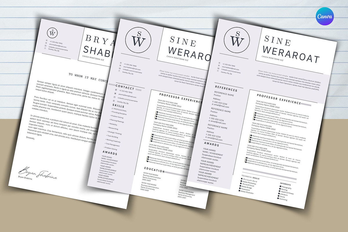ATS Friendly Resume Template, a Templates & Theme by iloveTemplate (Photo 2 of 6)