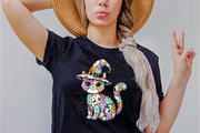 Patchwork Halloween Cat Png Witch Ca, an Illustration by Dream Creation (Thumbnail 2 of 5)