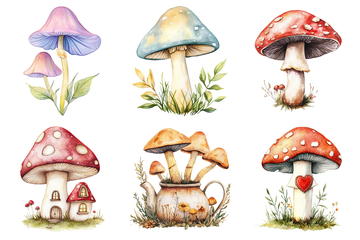 Cottagecore Retro Mushroom Clipart, an Illustration by Daily.Designs (Photo 4 of 5)