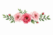 Vintage Rose Watercolor Set, an Illustration by Creativeshirt (Thumbnail 3 of 11)
