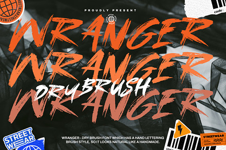 Wranger - Dry Brush Font, a Handwritten Font by Dhabee