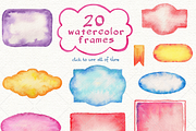 Watercolor frames, a Background Graphic by KatPush (Thumbnail 3 of 3)