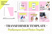 Instagram Transformer Template, a Social Media Template by Instagram templates E.B. (Thumbnail 1 of 5)