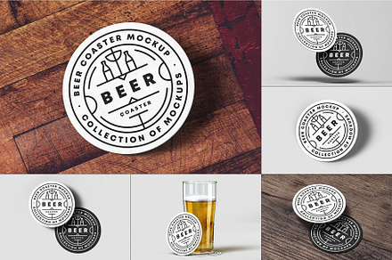 Beer Coaster Mock-up, a Product Mockup by zippypixelstudio