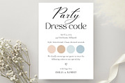 Party dresscode color palette card, a Card Template by EvaTemplates (Thumbnail 3 of 7)