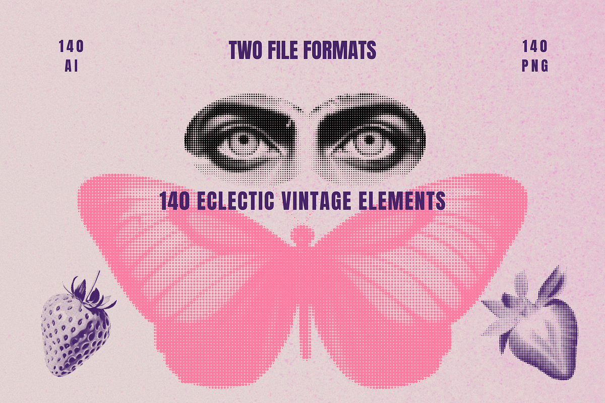 Halftone Retro Clipart Collection, an Object Graphic by JulsIst (Photo 5 of 11)