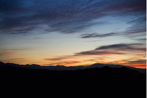 Pastel Sunset Sky Over Mountain, a Nature Photo by volodymyrshtun13795