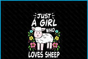 Just A Girl Who Loves Sheep SVG PNG, a Graphic by Creativeusart (Thumbnail 3 of 4)