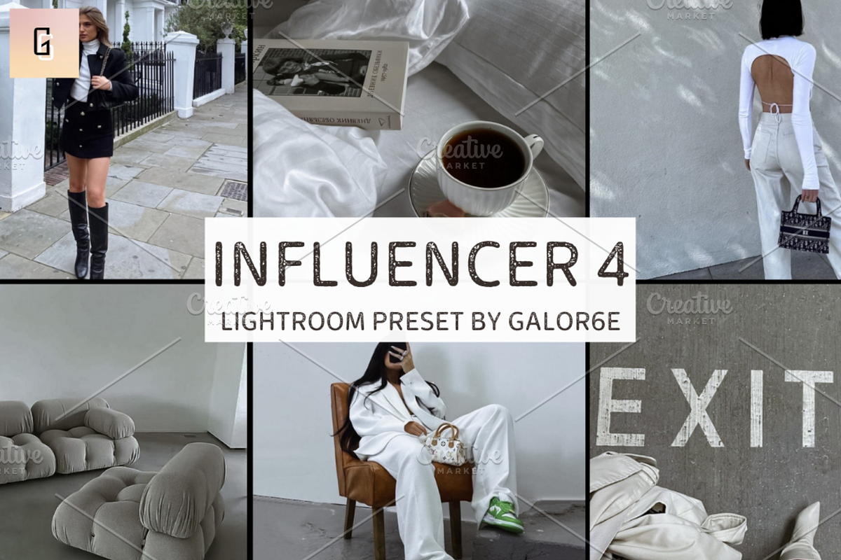 Lightroom Preset INFLUENCER GALOR6E, a Layer Style Add-On by GALOR6E PRESETS (Photo 1 of 2)